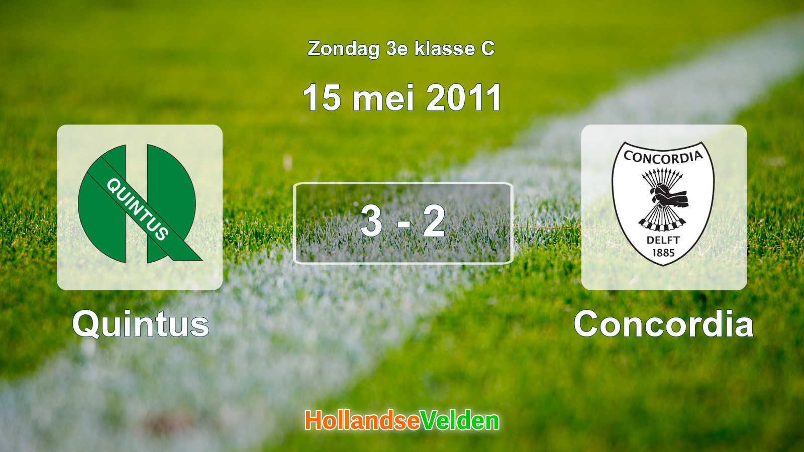 Gespeelde wedstrijd: Quintus - Concordia 3 - 2 (15 mei 2011)