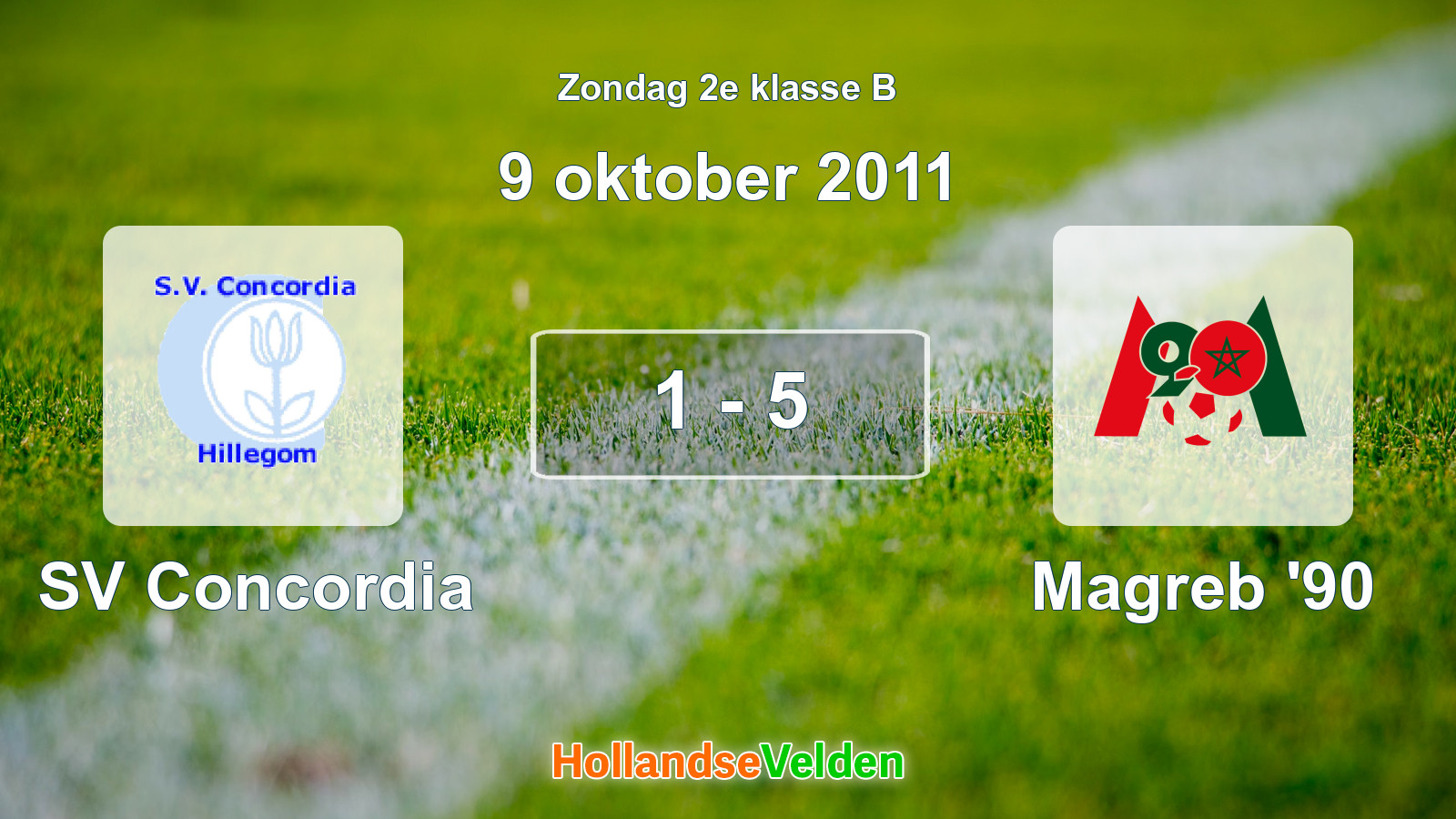 Gespeelde wedstrijd: SV Concordia - Magreb '90 1 - 5 (9 oktober 2011)
