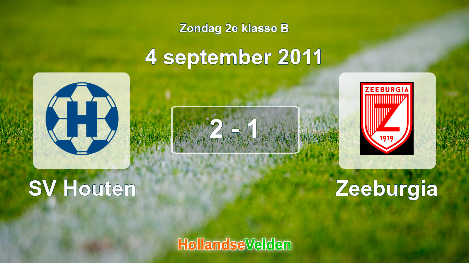 Gespeelde wedstrijd: SV Houten - Zeeburgia 2 - 1 (4 september 2011)