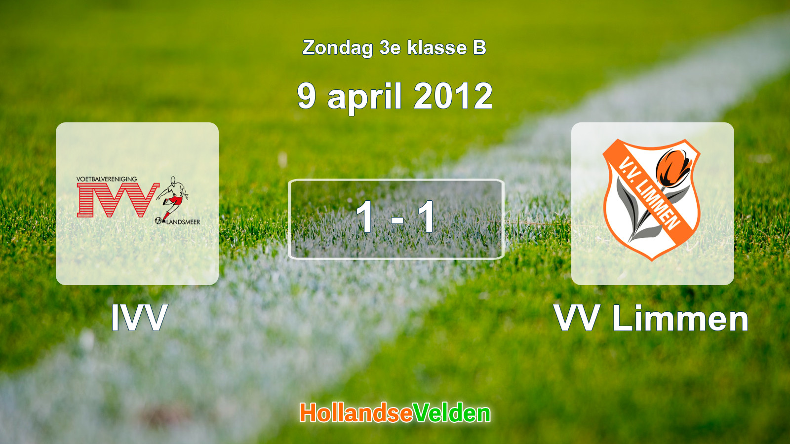 Gespeelde wedstrijd: IVV - VV Limmen 1 - 1 (9 april 2012)