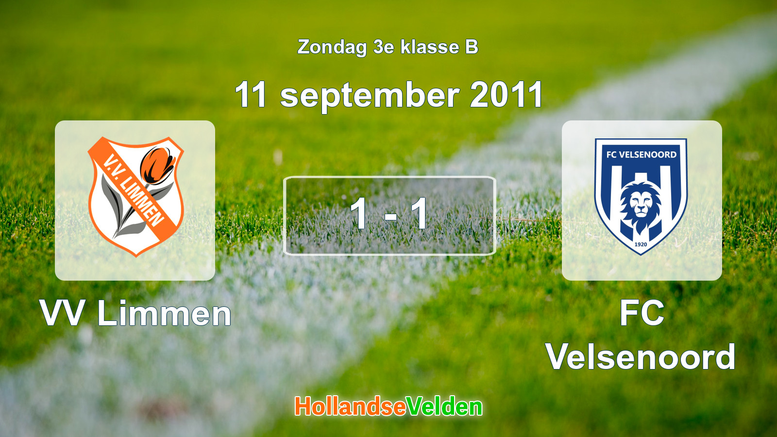 Gespeelde wedstrijd: VV Limmen - FC Velsenoord 1 - 1 (11 september 2011)