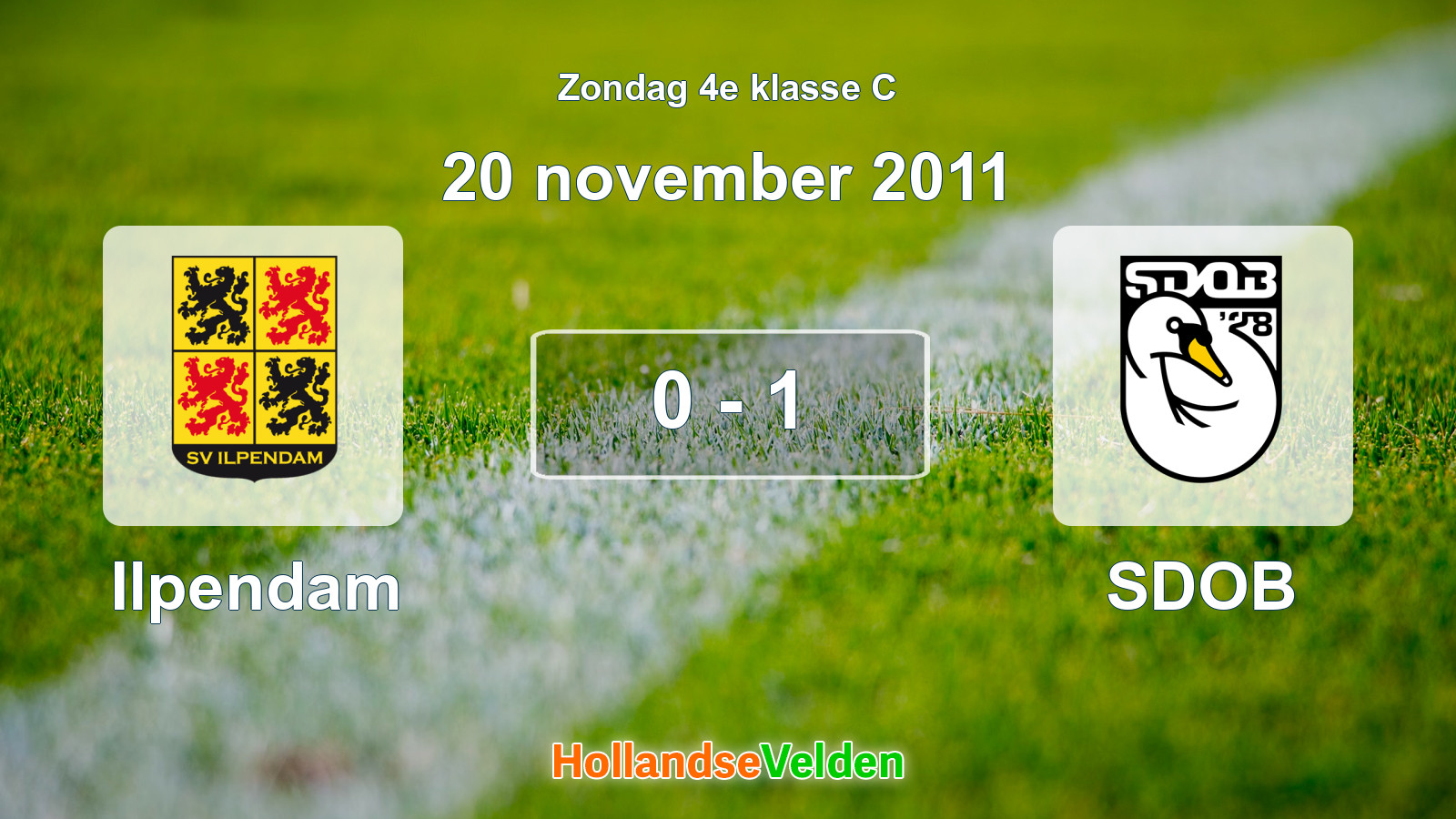 Gespeelde wedstrijd: Ilpendam - SDOB 0 - 1 (20 november 2011)