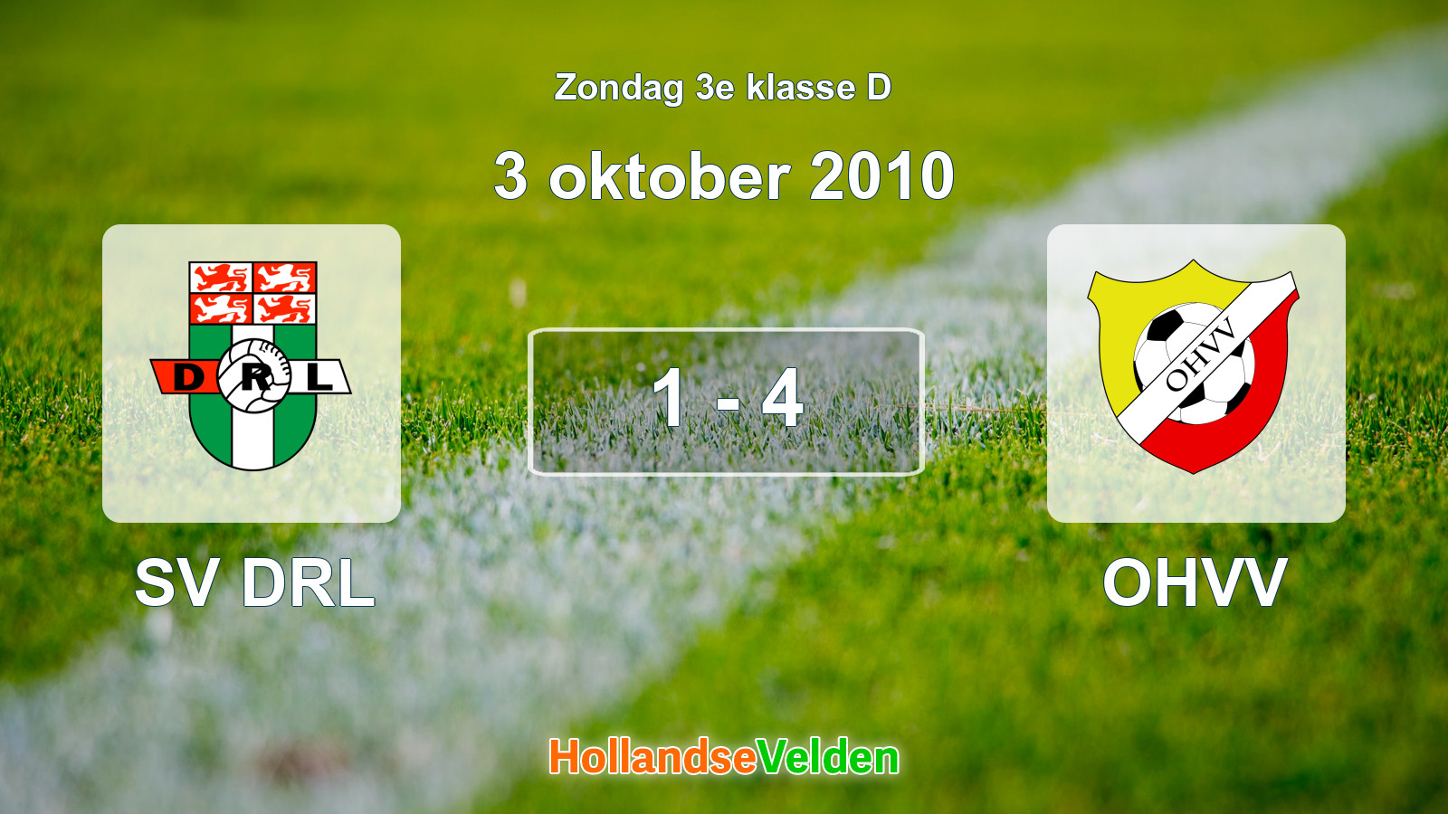 Gespeelde wedstrijd: SV DRL - OHVV 1 - 4 (3 oktober 2010)