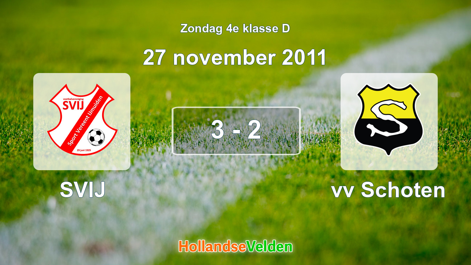 Gespeelde wedstrijd: SVIJ - vv Schoten 3 - 2 (27 november 2011)
