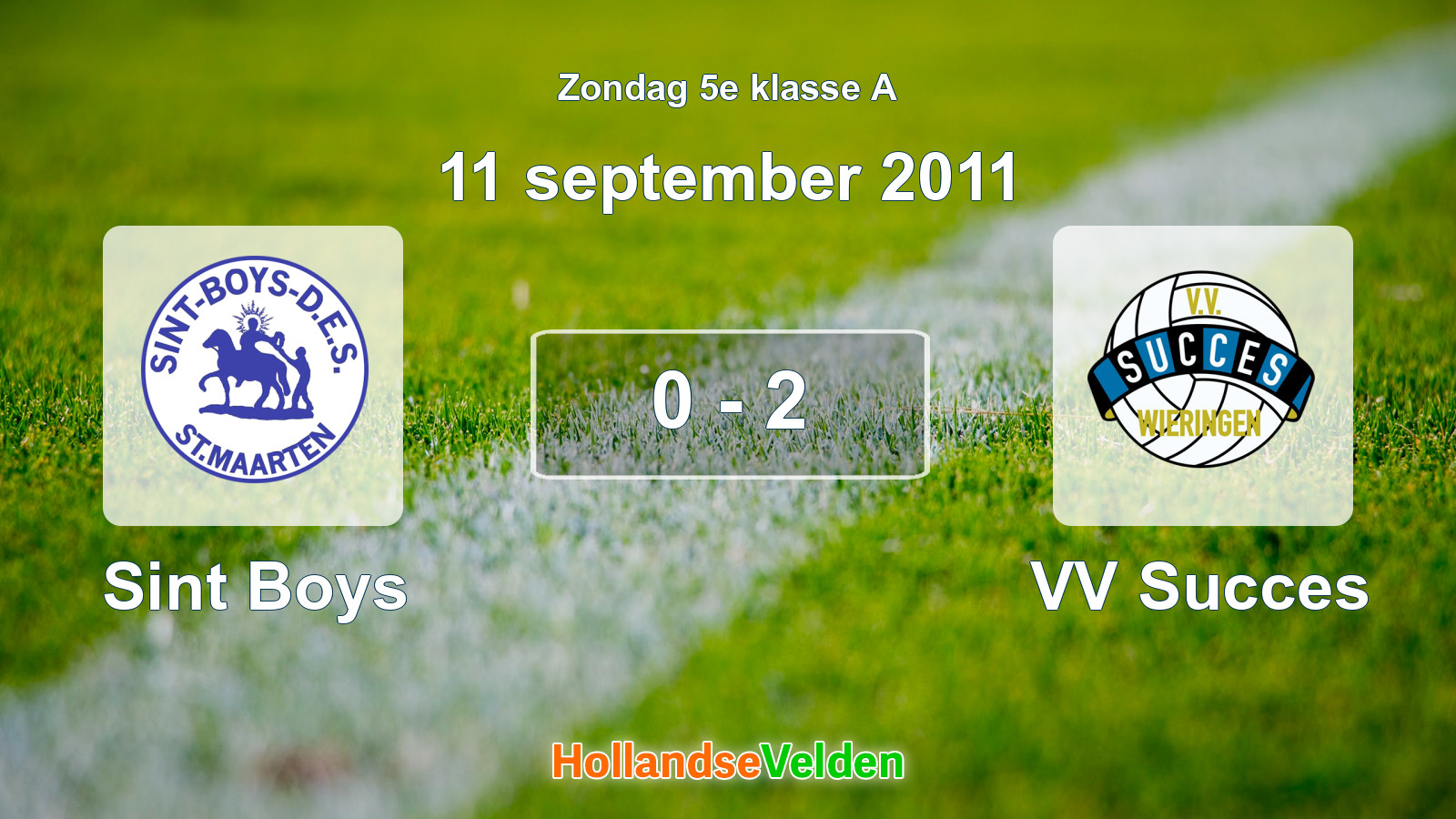 Gespeelde wedstrijd: Sint Boys - VV Succes 0 - 2 (11 september 2011)