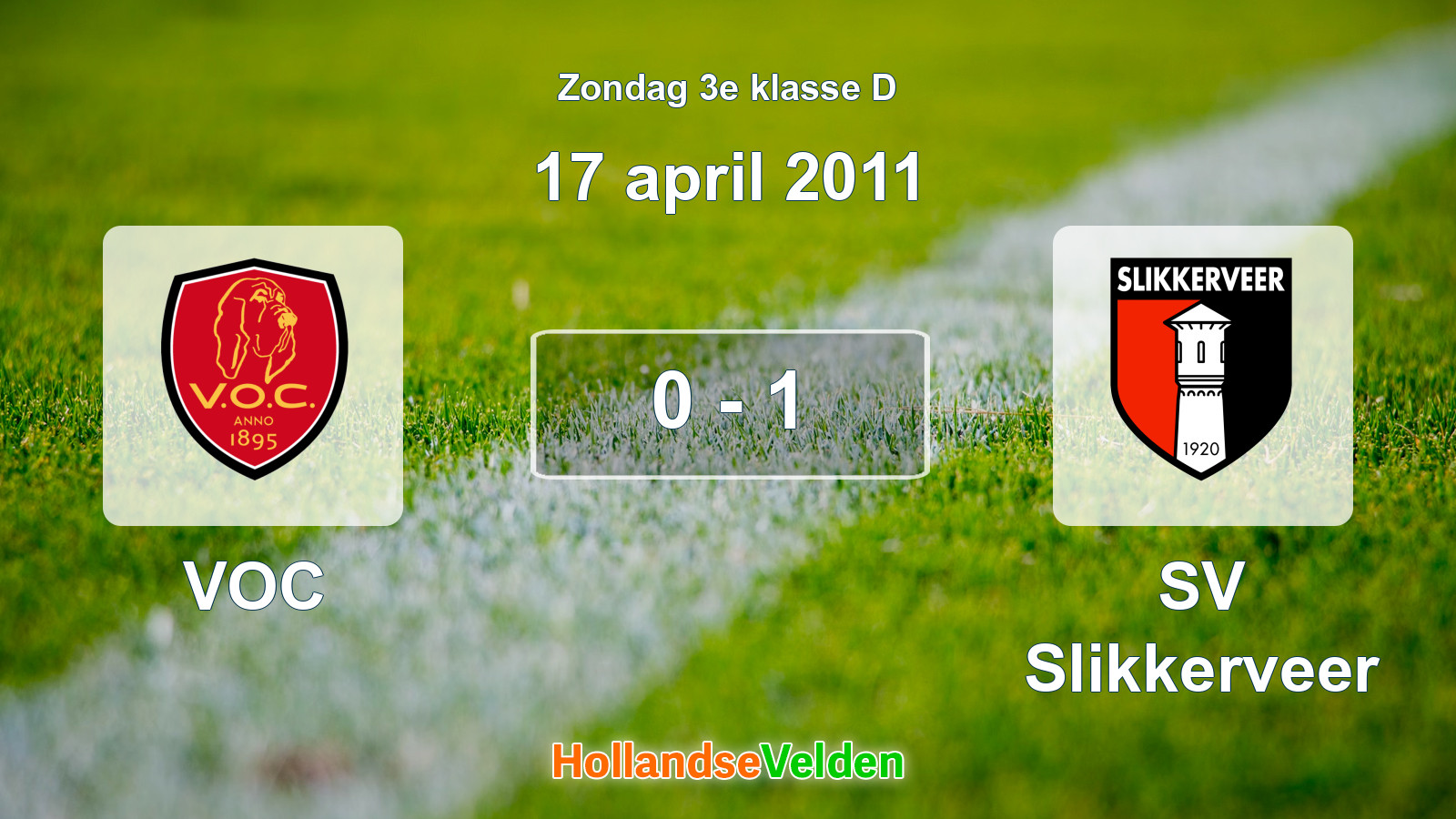Gespeelde wedstrijd: VOC - SV Slikkerveer 0 - 1 (17 april 2011)