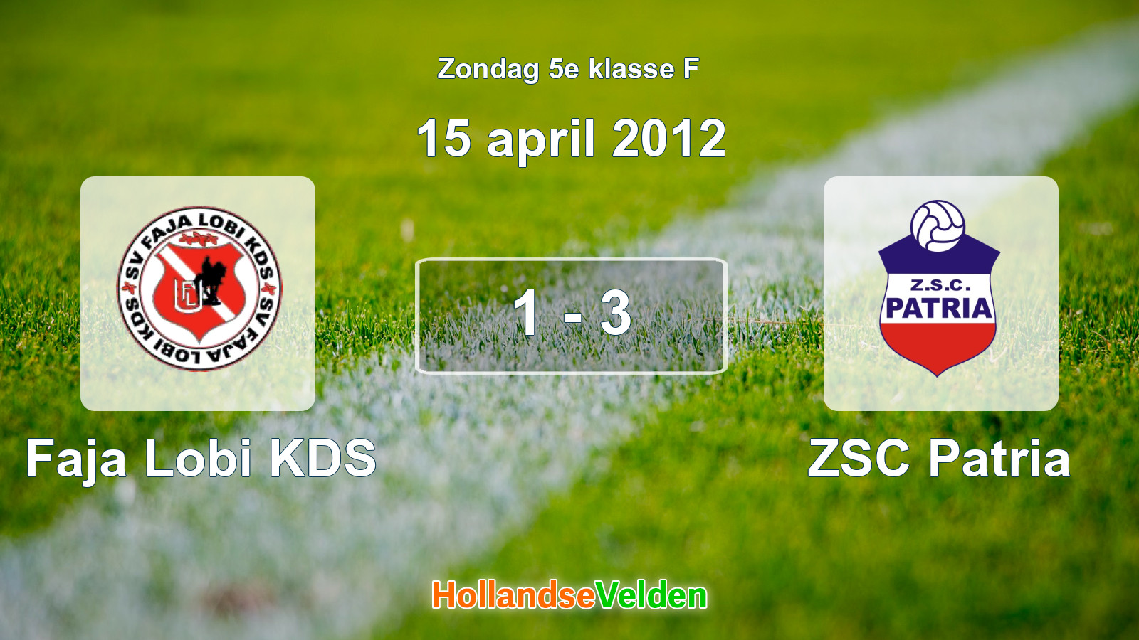 Gespeelde wedstrijd: Faja Lobi KDS - ZSC Patria 1 - 3 (15 april 2012)