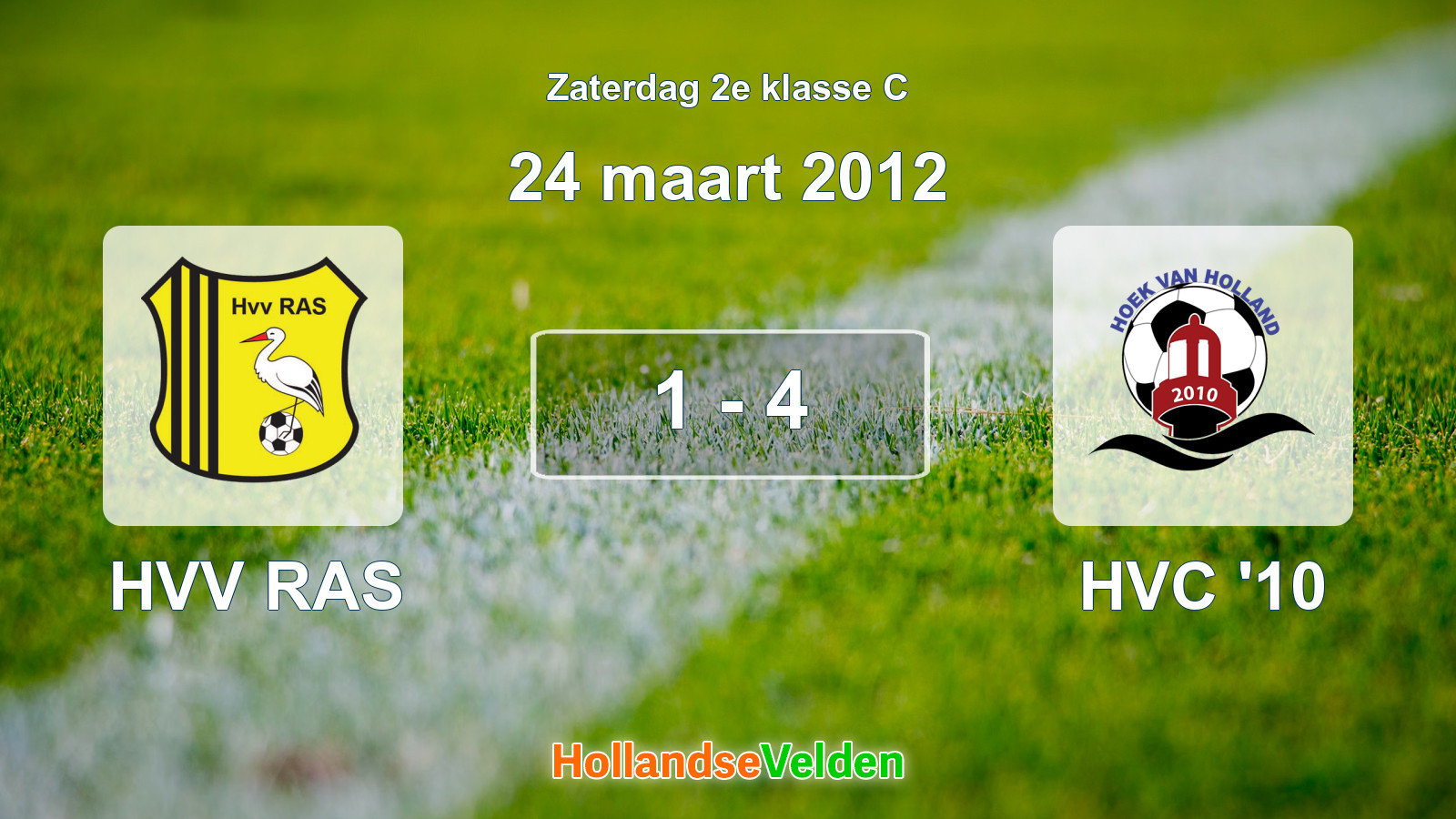 Gespeelde wedstrijd: HVV RAS - HVC '10 1 - 4 (24 maart 2012)