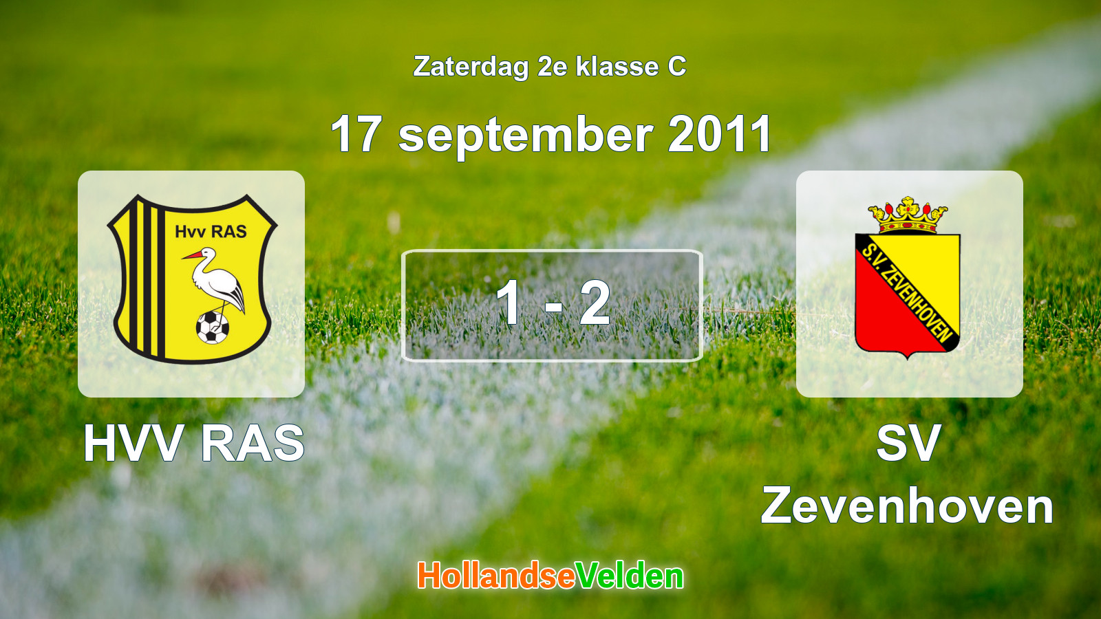 Gespeelde wedstrijd: HVV RAS - SV Zevenhoven 1 - 2 (17 september 2011)