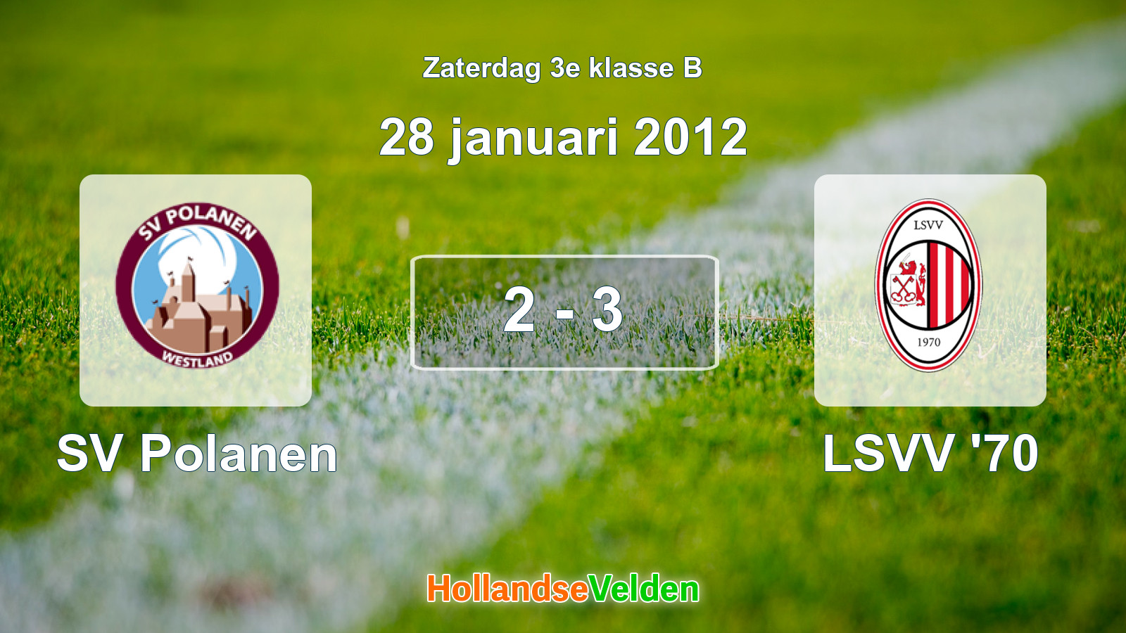 Gespeelde wedstrijd: SV Polanen - LSVV '70 2 - 3 (28 januari 2012)