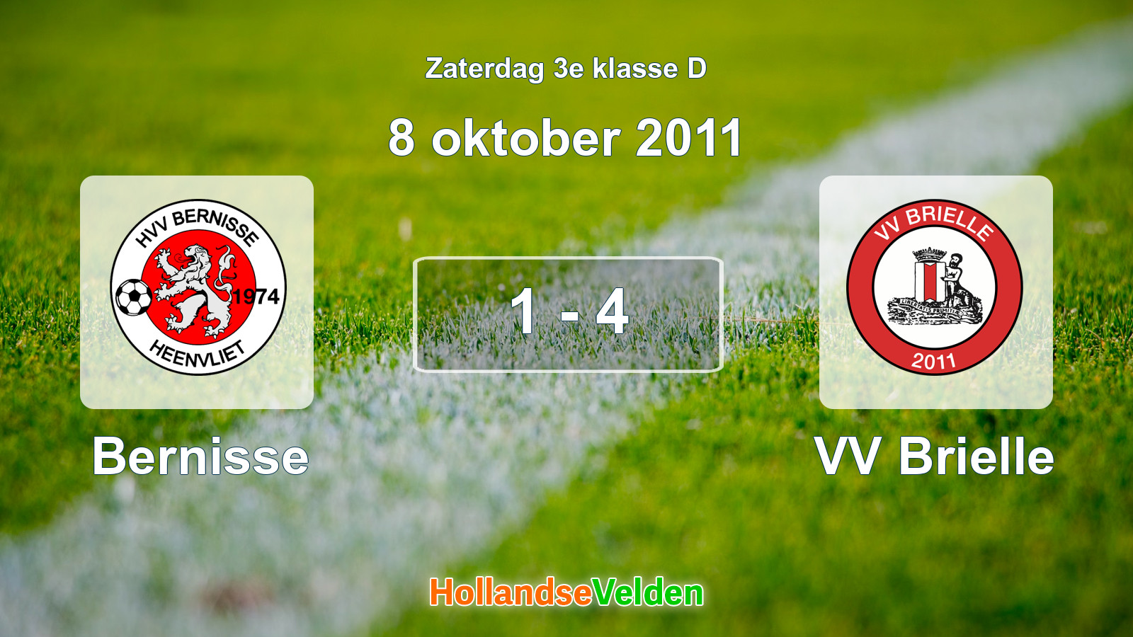 Gespeelde wedstrijd: Bernisse - VV Brielle 1 - 4 (8 oktober 2011)