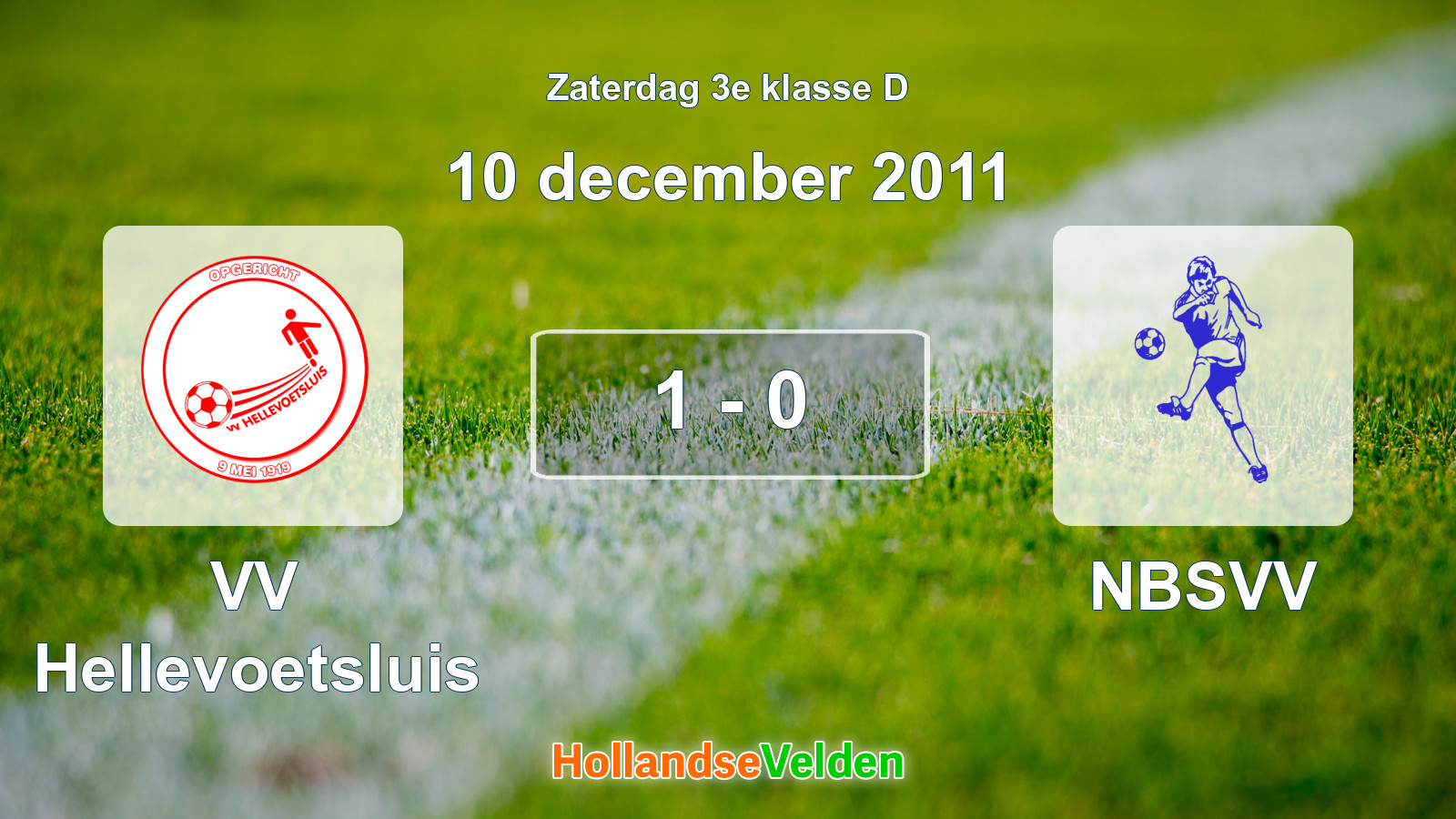 Gespeelde wedstrijd: VV Hellevoetsluis - NBSVV 1 - 0 (10 december 2011)