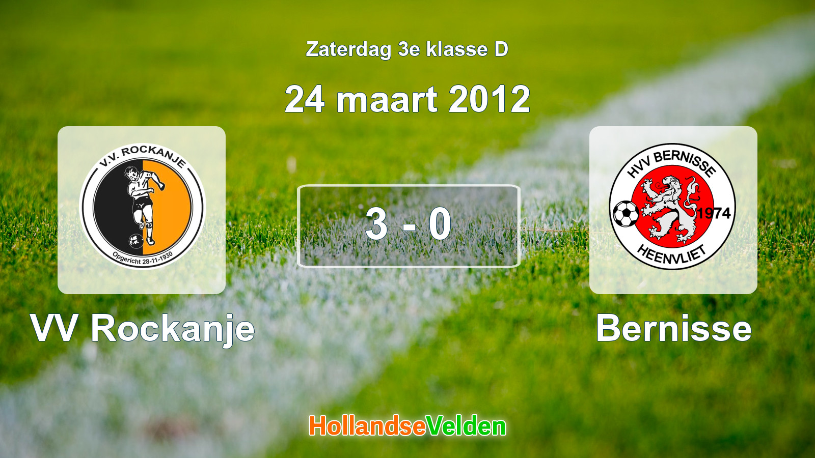Gespeelde wedstrijd: VV Rockanje - Bernisse 3 - 0 (24 maart 2012)