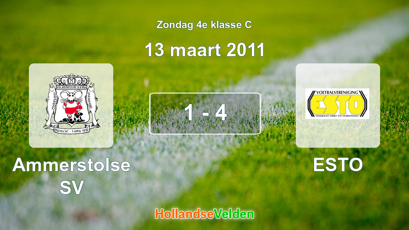 Gespeelde wedstrijd: Ammerstolse SV - ESTO 1 - 4 (13 maart 2011)
