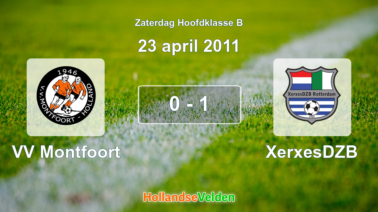 Gespeelde wedstrijd: VV Montfoort - XerxesDZB 0 - 1 (23 april 2011)