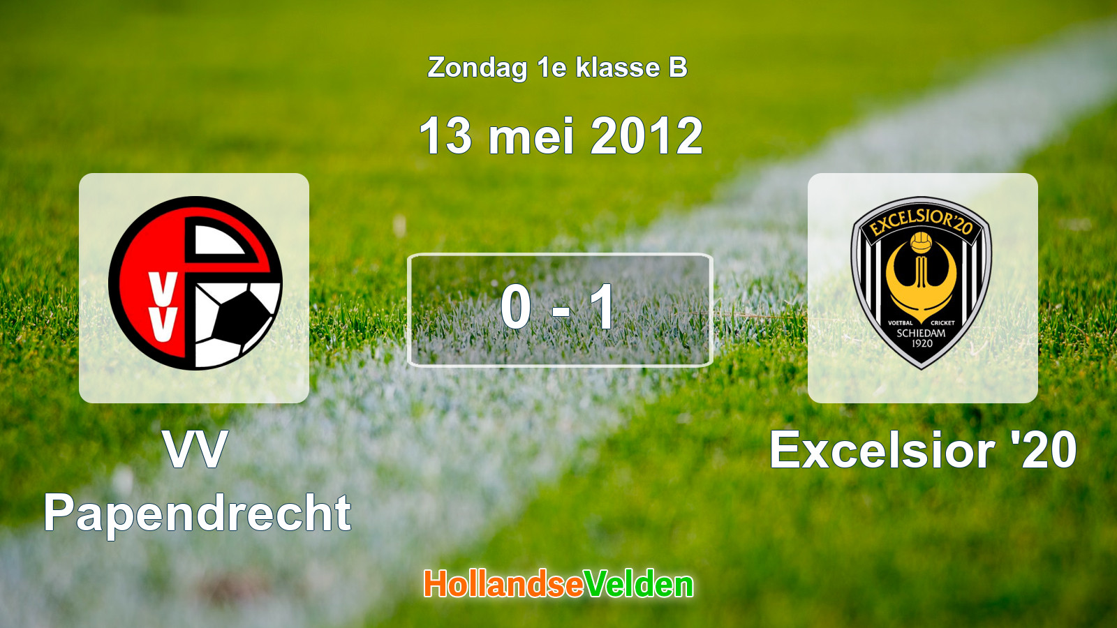 Gespeelde wedstrijd: VV Papendrecht - Excelsior '20 0 - 1 (13 mei 2012)