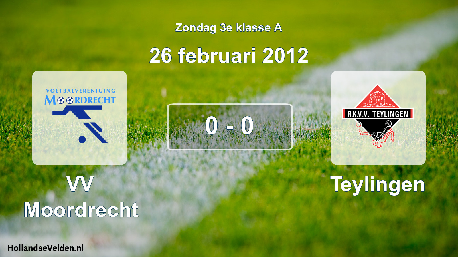 Gespeelde wedstrijd: VV Moordrecht - Teylingen 0 - 0 (26 februari 2012)