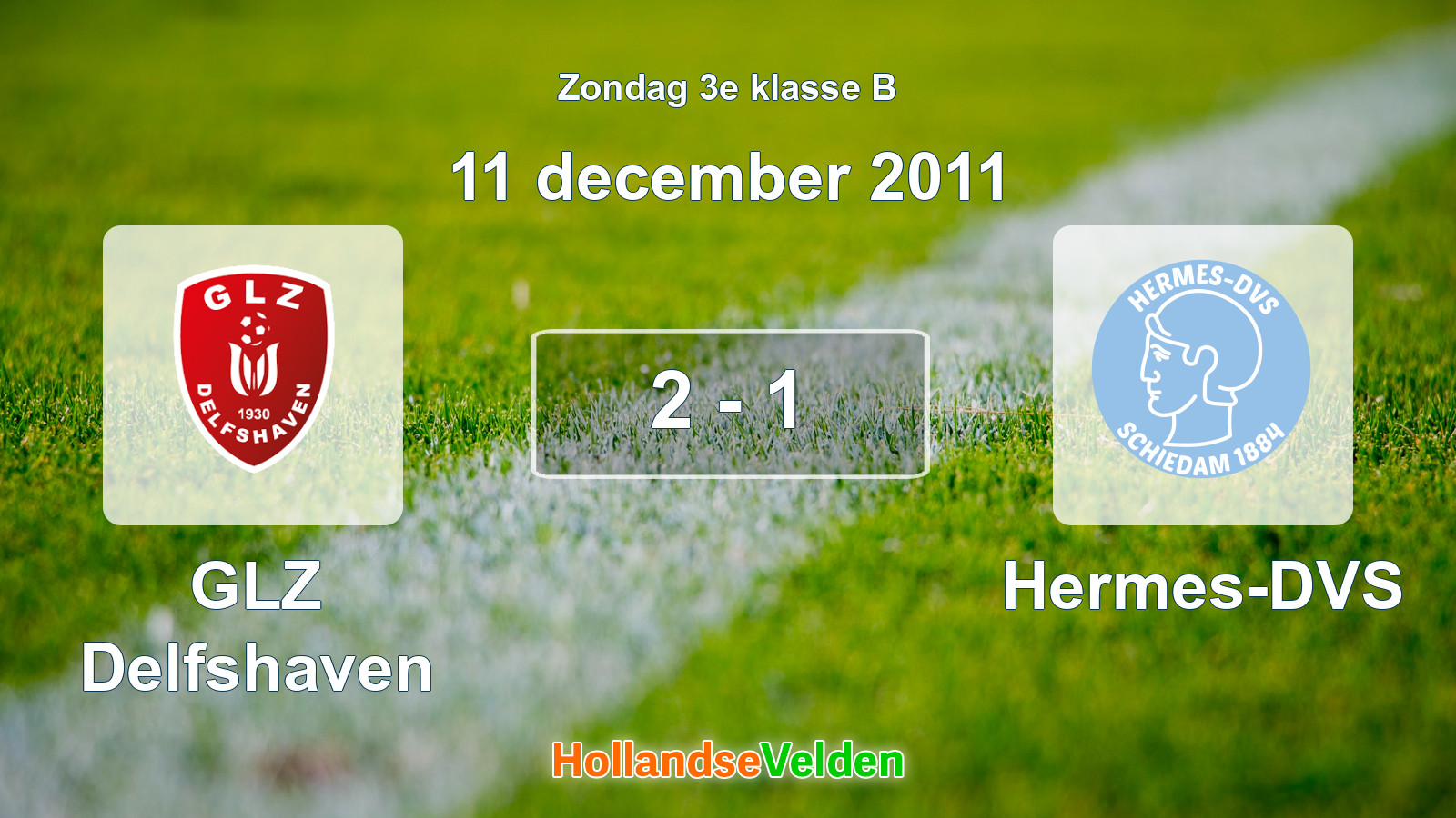 Gespeelde wedstrijd: GLZ Delfshaven - Hermes-DVS 2 - 1 (11 december 2011)