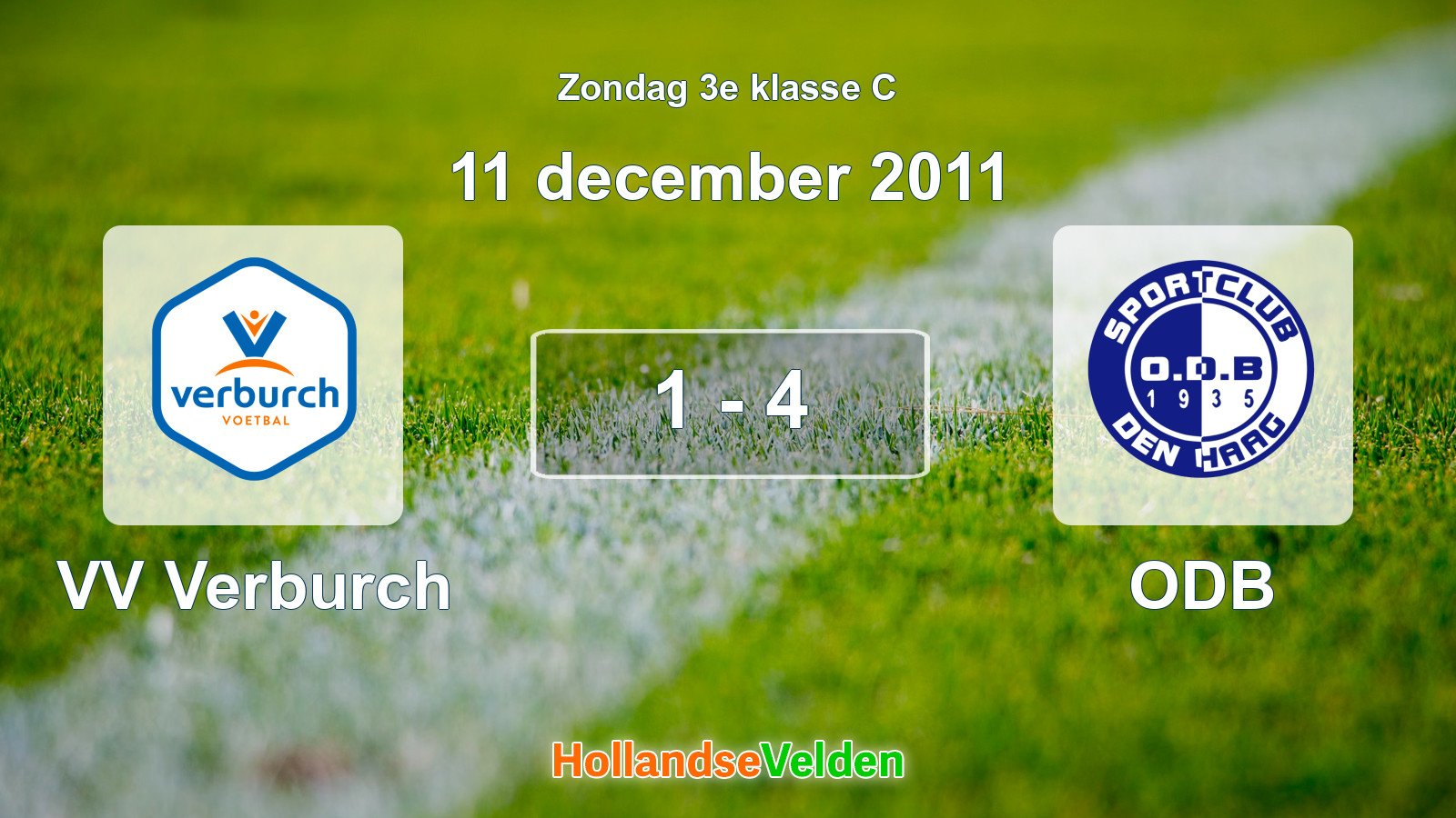 Gespeelde wedstrijd: VV Verburch - ODB 1 - 4 (11 december 2011)
