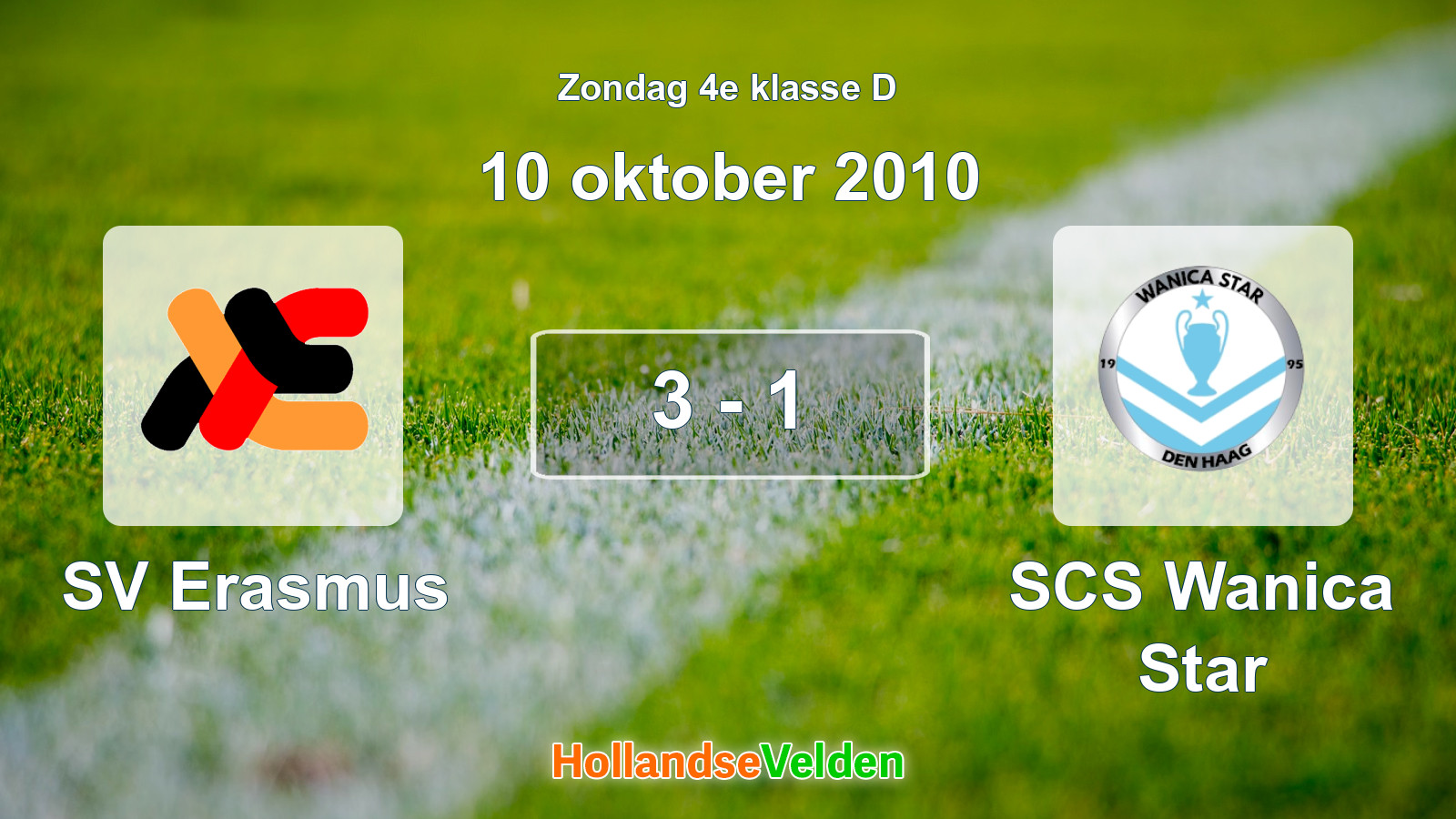 Gespeelde wedstrijd: SV Erasmus - SCS Wanica Star 3 - 1 (10 oktober 2010)