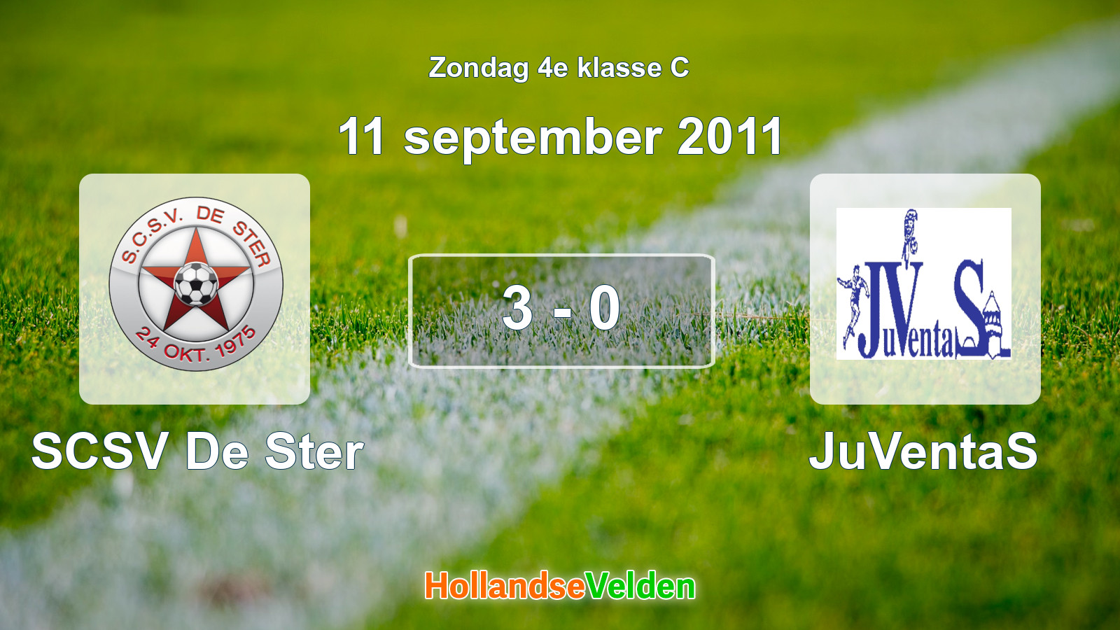 Gespeelde wedstrijd: SCSV De Ster - JuVentaS 3 - 0 (11 september 2011)
