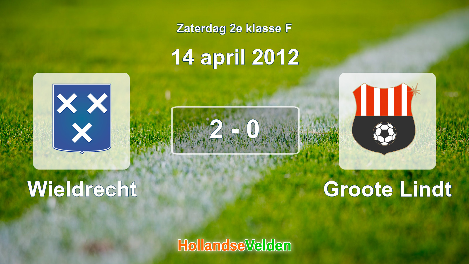 Gespeelde wedstrijd: Wieldrecht - Groote Lindt 2 - 0 (14 april 2012)