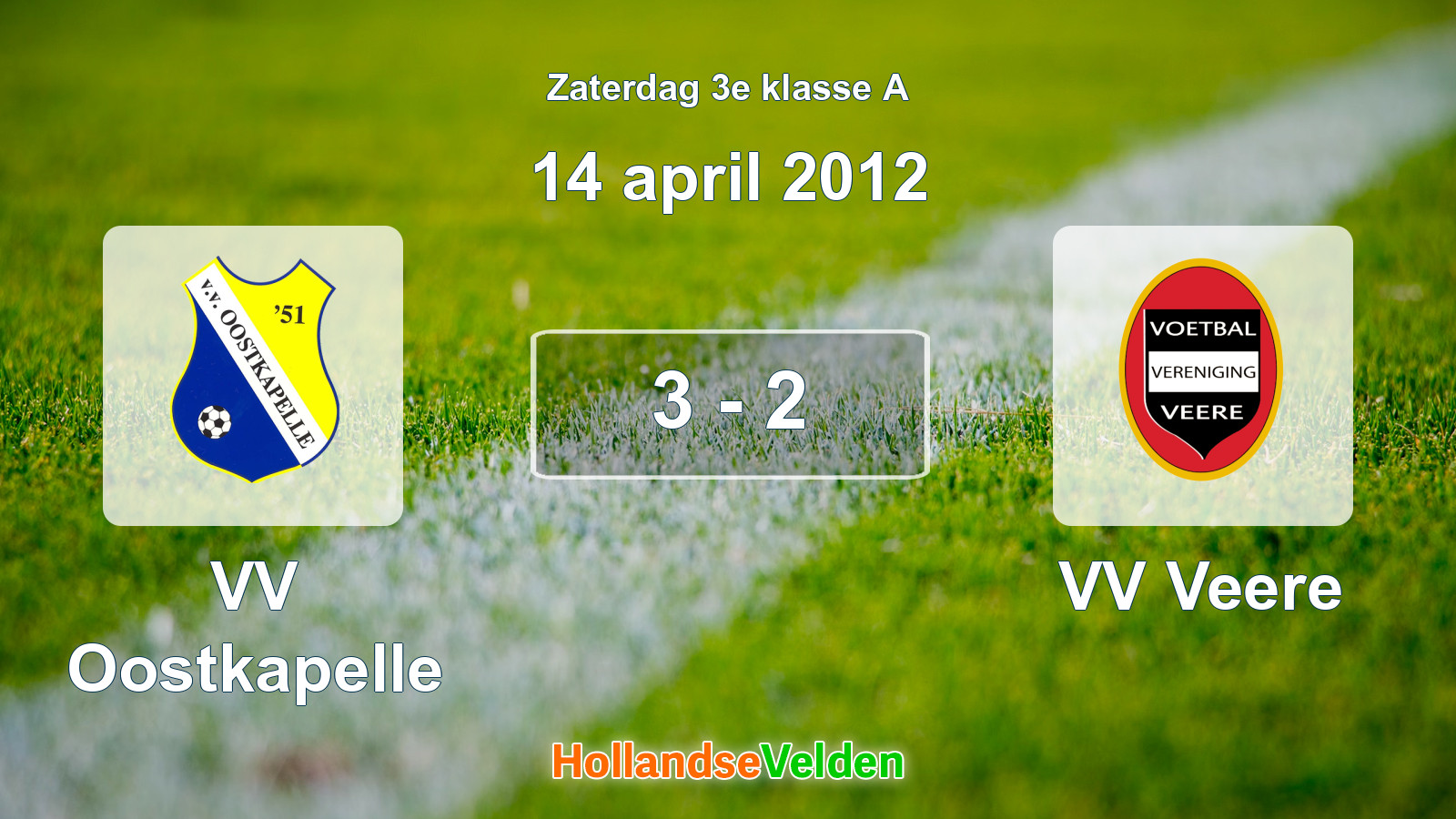 Gespeelde wedstrijd: VV Oostkapelle - VV Veere 3 - 2 (14 april 2012)