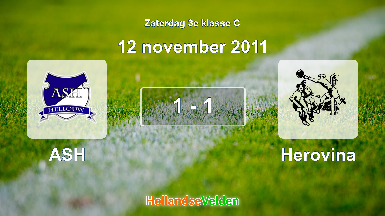 Gespeelde wedstrijd: ASH - Herovina 1 - 1 (12 november 2011)