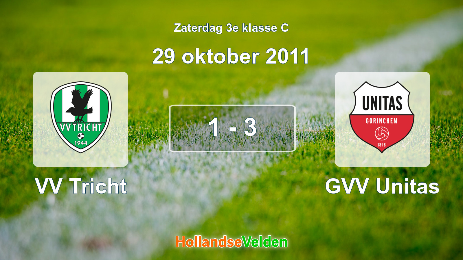 Gespeelde wedstrijd: VV Tricht - GVV Unitas 1 - 3 (29 oktober 2011)