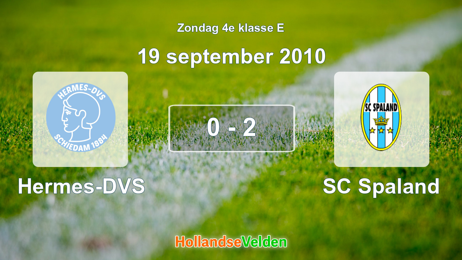 Gespeelde wedstrijd: Hermes-DVS - SC Spaland 0 - 2 (19 september 2010)