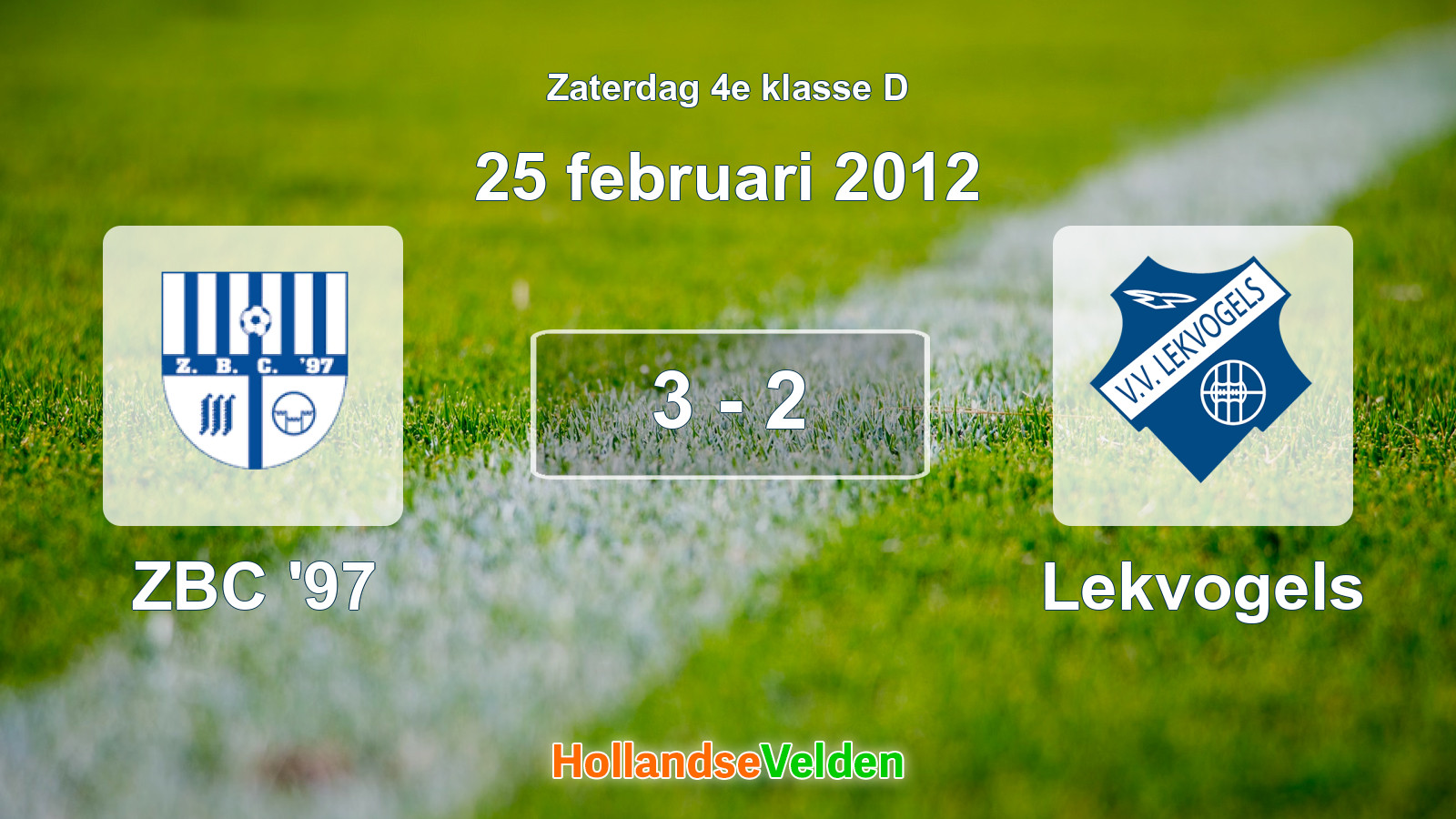 Gespeelde wedstrijd: ZBC '97 - Lekvogels 3 - 2 (25 februari 2012)