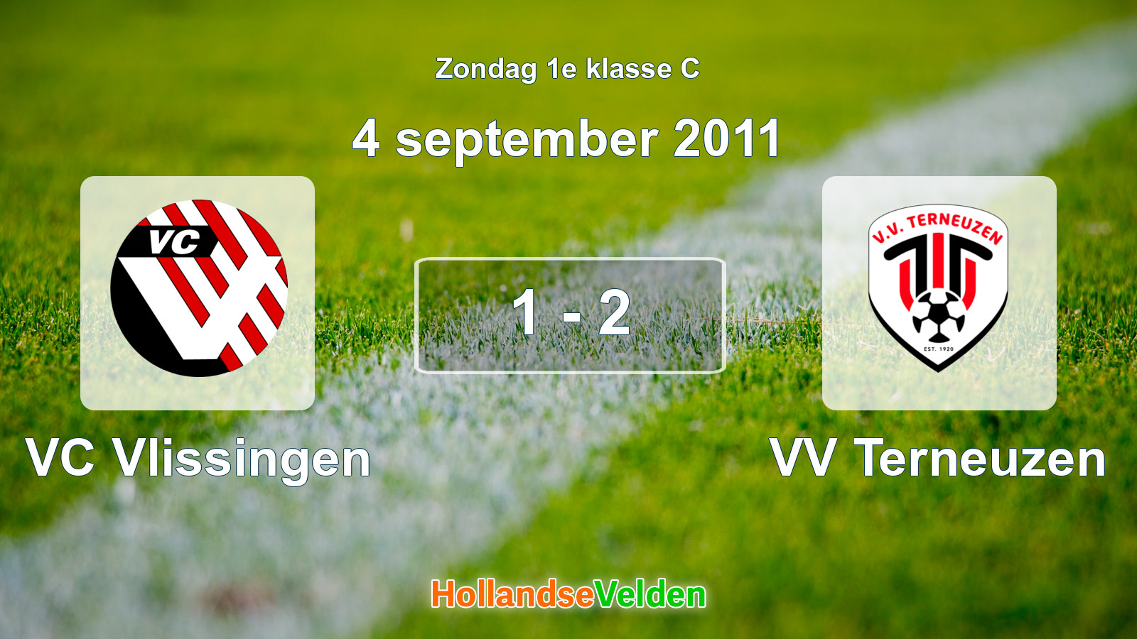 Gespeelde wedstrijd: VC Vlissingen - VV Terneuzen 1 - 2 (4 september 2011)
