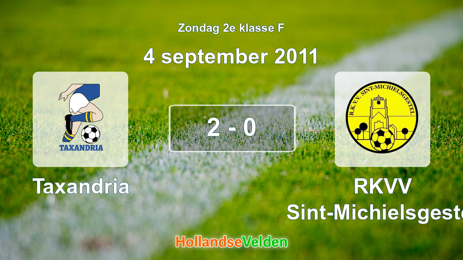 Gespeelde wedstrijd: Taxandria - RKVV Sint-Michielsgestel 2 - 0 (4 september 2011)