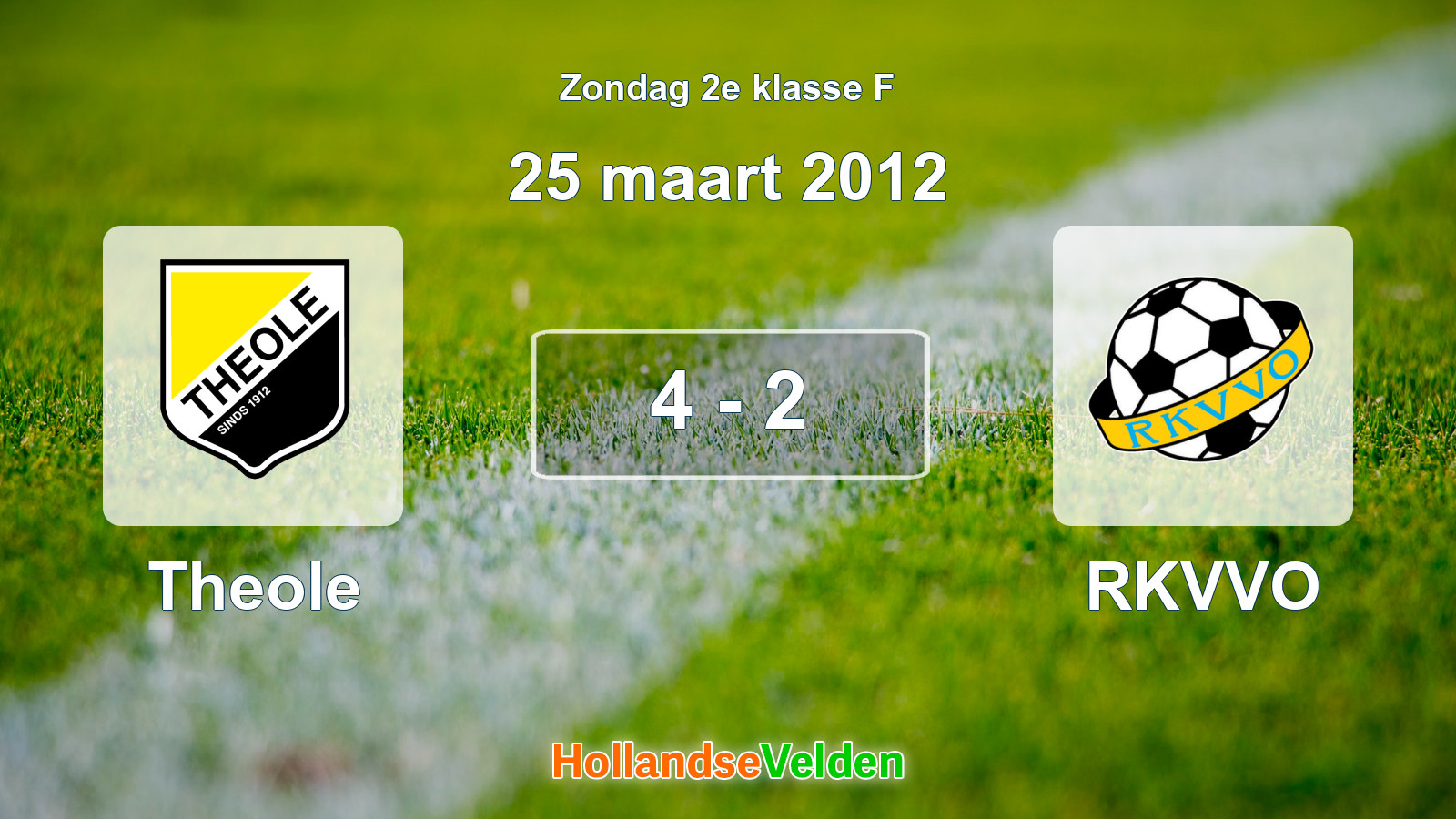 Gespeelde wedstrijd: Theole - RKVVO 4 - 2 (25 maart 2012)