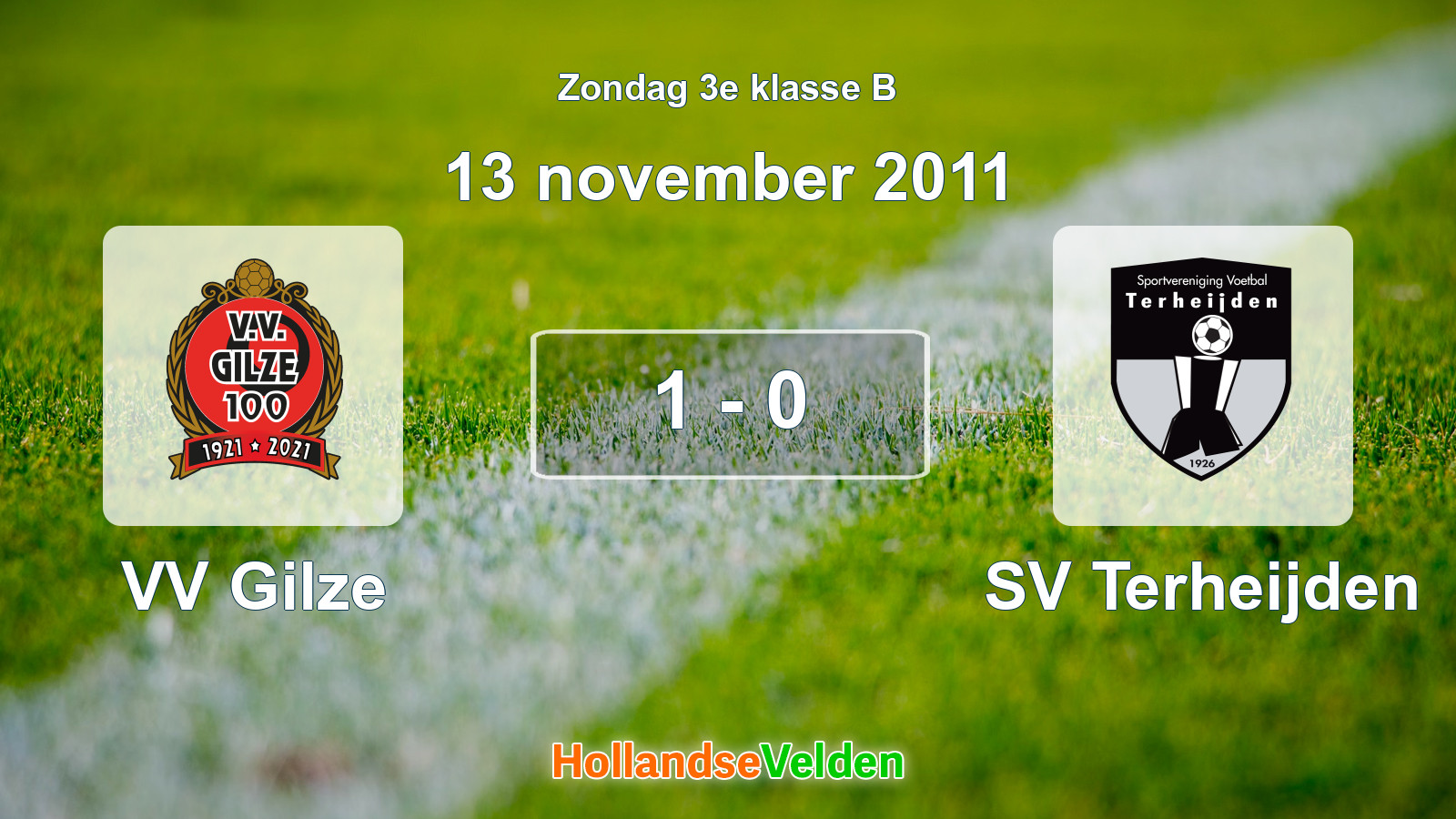 Gespeelde wedstrijd: VV Gilze - SV Terheijden 1 - 0 (13 november 2011)