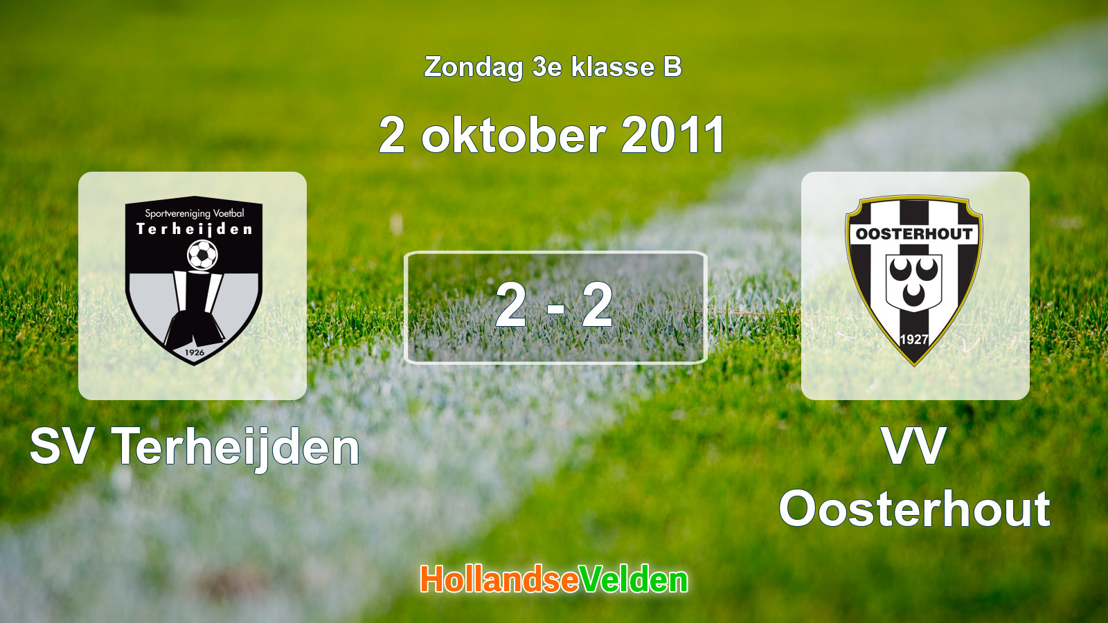 Gespeelde wedstrijd: SV Terheijden - VV Oosterhout 2 - 2 (2 oktober 2011)