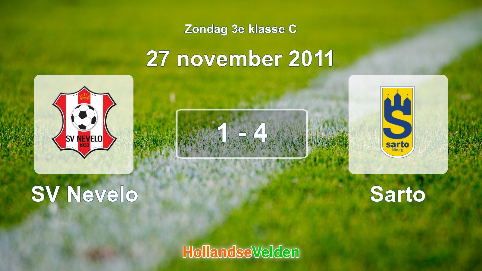Gespeelde wedstrijd: SV Nevelo - Sarto 1 - 4 (27 november 2011)