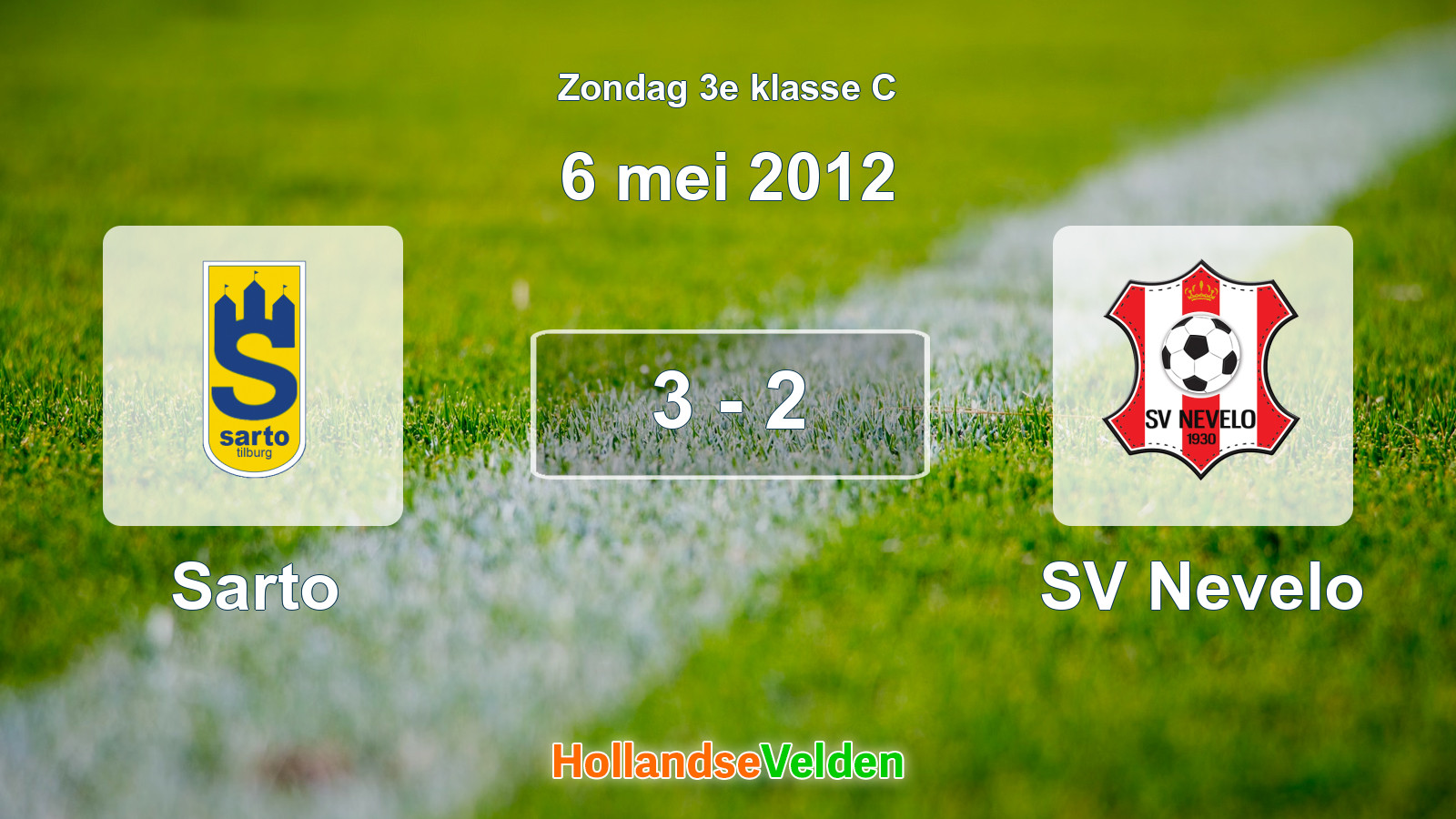Gespeelde wedstrijd: Sarto - SV Nevelo 3 - 2 (6 mei 2012)