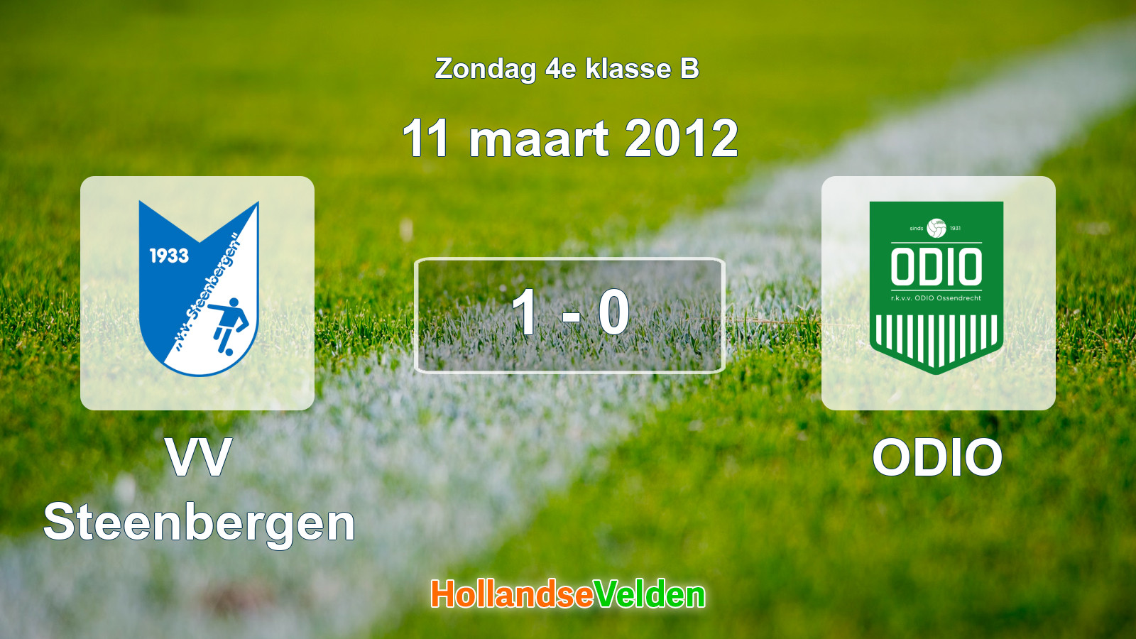 Gespeelde wedstrijd: VV Steenbergen - ODIO 1 - 0 (11 maart 2012)