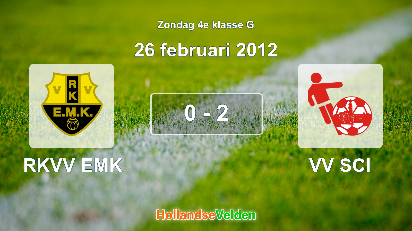 Gespeelde wedstrijd: RKVV EMK - VV SCI 0 - 2 (26 februari 2012)
