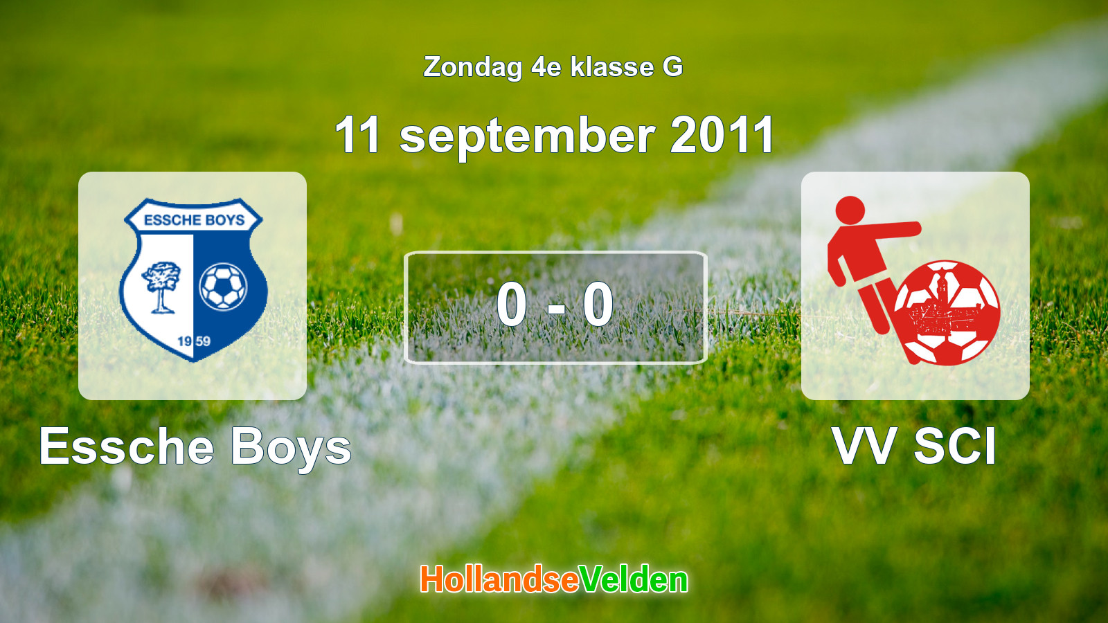 Gespeelde wedstrijd: Essche Boys - VV SCI 0 - 0 (11 september 2011)