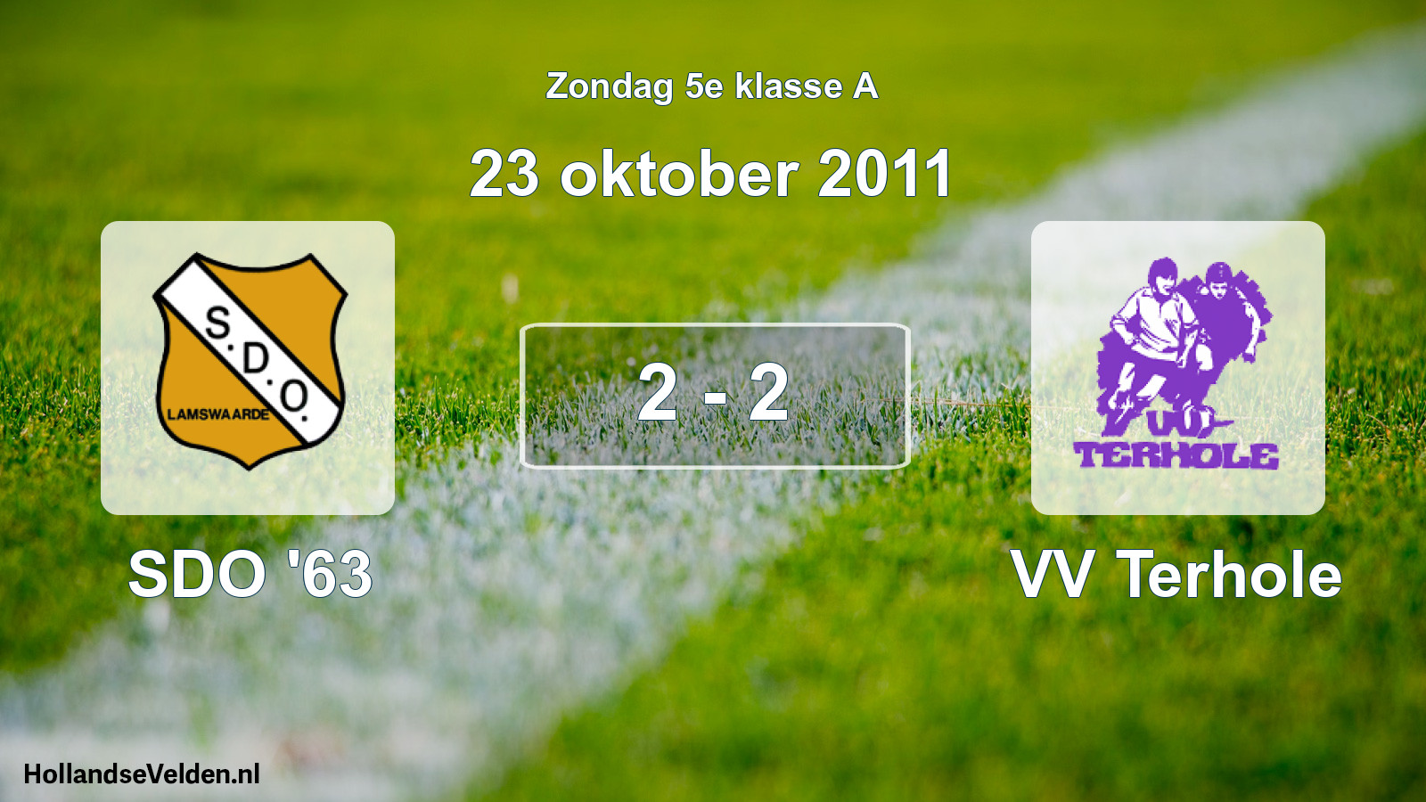 Gespeelde wedstrijd: SDO '63 - VV Terhole 2 - 2 (23 oktober 2011)