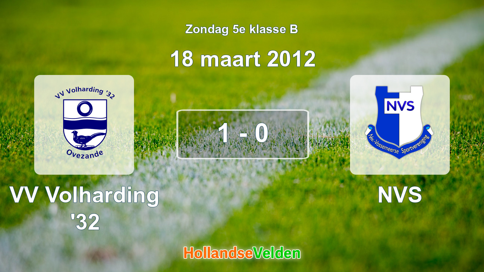 Gespeelde wedstrijd: VV Volharding '32 - NVS 1 - 0 (18 maart 2012)