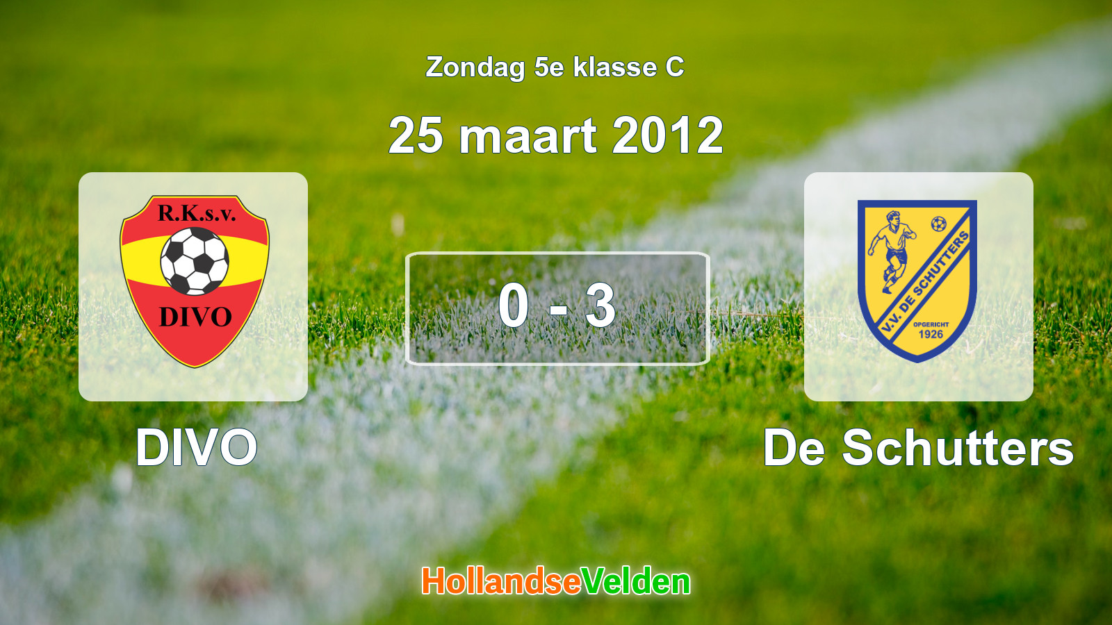 Gespeelde wedstrijd: DIVO - De Schutters 0 - 3 (25 maart 2012)
