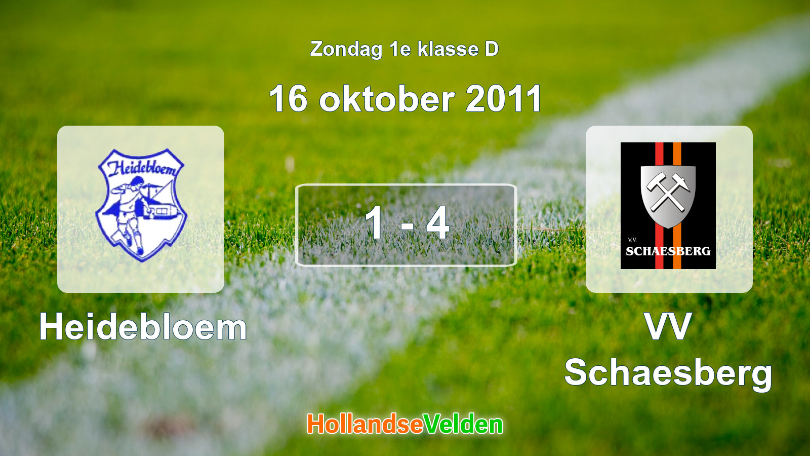 Gespeelde wedstrijd: Heidebloem - VV Schaesberg 1 - 4 (16 oktober 2011)