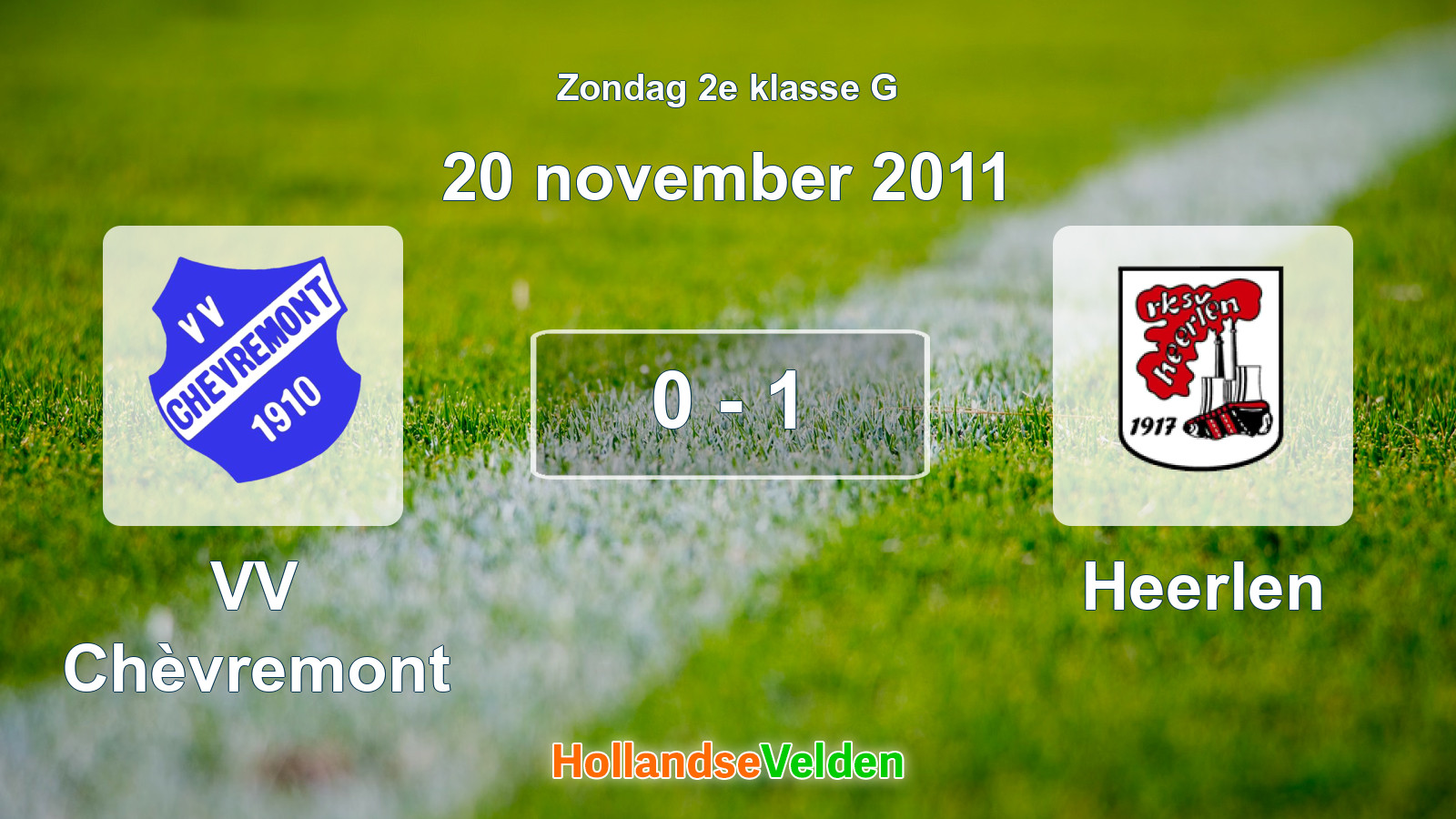 Gespeelde wedstrijd: VV Chèvremont - Heerlen 0 - 1 (20 november 2011)