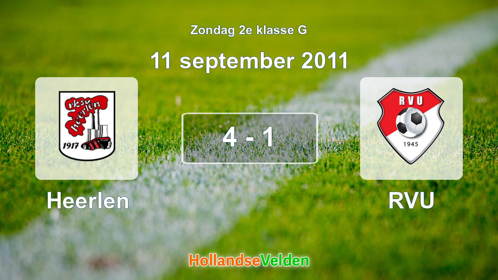 Gespeelde wedstrijd: Heerlen - RVU 4 - 1 (11 september 2011)