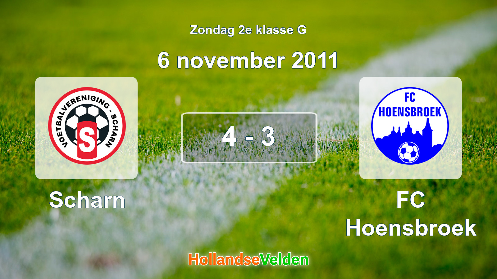 Gespeelde wedstrijd: Scharn - FC Hoensbroek 4 - 3 (6 november 2011)