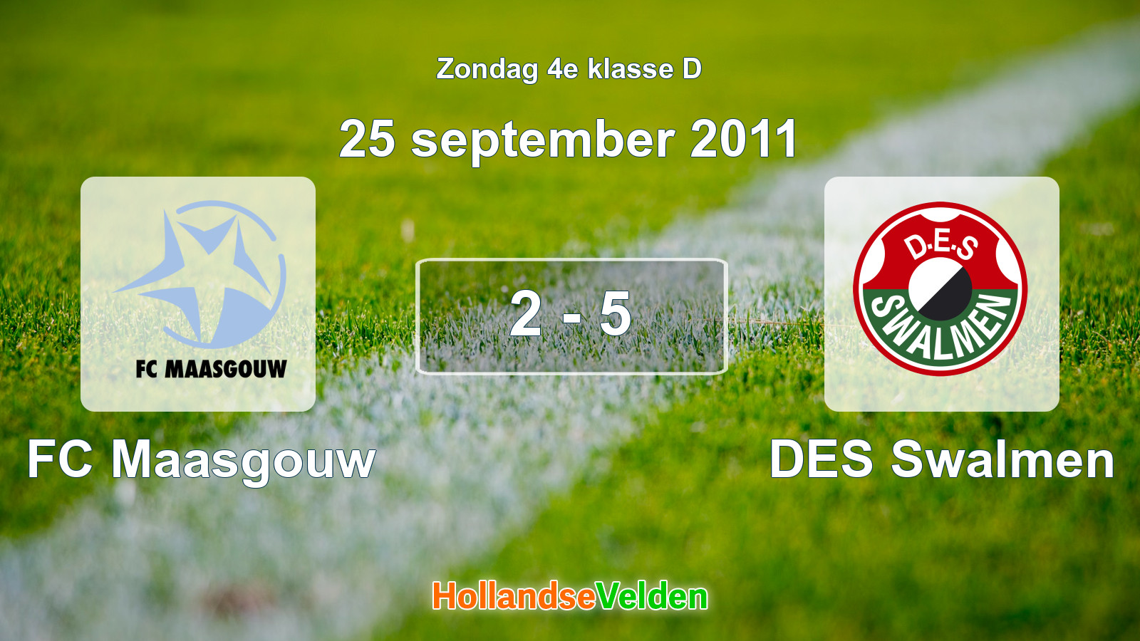 Gespeelde wedstrijd: FC Maasgouw - DES Swalmen 2 - 5 (25 september 2011)