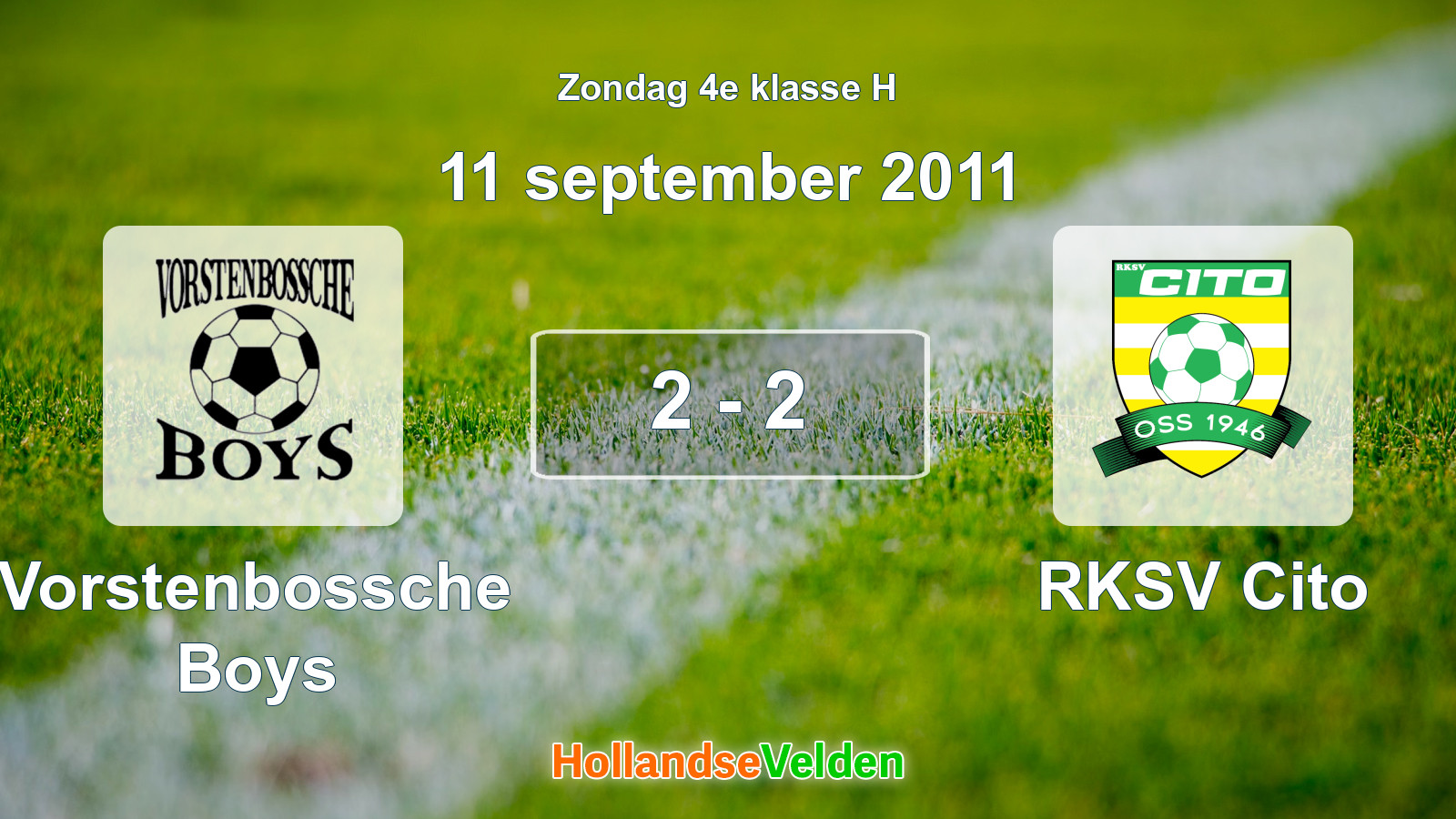 Gespeelde wedstrijd: Vorstenbossche Boys - RKSV Cito 2 - 2 (11 september 2011)